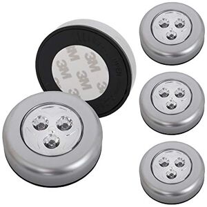 Briloner , svítidla – 5dílná sada Stick & Push, LED, dotyková lampa, na baterie, noční světlo samolepicí (3M, značkový adhezní prostředek), kuchyňské lampy, svítidla do skříně Briloner , svítidla – 5dílná sada Stick & Push, LED, dotyková lampa, na baterie, noční světlo samolepicí (3M, značkový adhezní prostředek), kuchyňské lampy, svítidla do skříně