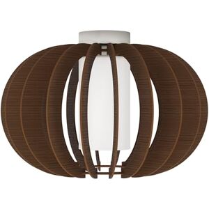 Eglo Stropní svítidlo Stellato 3, stropní svítidlo s 1 žárovkou vintage, lampa do obývacího pokoje z oceli, dřeva a skla v matném niklu, hnědá, bílá, kuchyňská lampa, lampa do chodby strop s objímkou Eglo Stropní svítidlo Stellato 3, stropní svítidlo s 1 žárovkou vintage, lampa do obývacího pokoje z oceli, dřeva a skla v matném niklu, hnědá, bílá, kuchyňská lampa, lampa do chodby strop s objímkou