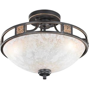 Trio-Leuchten LED stropní svítidlo Quinta 608100324, kov rezavý, sklo v barvě šampaňské, bez 3 x E27 Trio-Leuchten LED stropní svítidlo Quinta 608100324, kov rezavý, sklo v barvě šampaňské, bez 3 x E27
