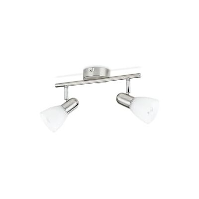Philips E14 Essentials Jute Spot Bar/Tube Light, Nickel 2 Leuchtmittel nickel, Silber Philips E14 Essentials Jute Spot Bar/Tube Light, Nickel 2 Leuchtmittel nickel, Silber