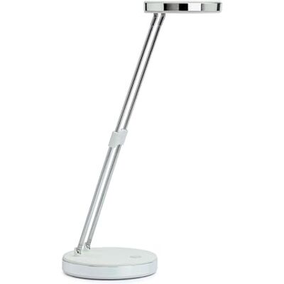 MAUL puk, LED stolní lampa, bílá, světlá lampa na psací stůl, 1300 lx, bílé denní světlo, kovový teleskopický parm, výška cca 33 cm MAUL puk, LED stolní lampa, bílá, světlá lampa na psací stůl, 1300 lx, bílé denní světlo, kovový teleskopický parm, výška cca 33 cm
