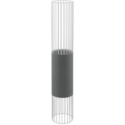 Eglo Stojací lampa Norumbega, lampa obývací pokoj, ocel, textil v bílé, šedá objímka E27 Eglo Stojací lampa Norumbega, lampa obývací pokoj, ocel, textil v bílé, šedá objímka E27