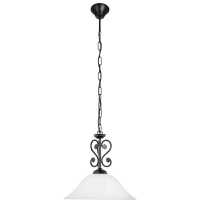Eglo Závěsné svítidlo Murcia, 1 plamenná závěsná lampa vintage, rustikální, závěsné svítidlo z oceli v černé, alabastrové sklo v bílé barvě, lampa na jídelní stůl, lampa do obývacího pokoje závěsná s Eglo Závěsné svítidlo Murcia, 1 plamenná závěsná lampa vintage, rustikální, závěsné svítidlo z oceli v černé, alabastrové sklo v bílé barvě, lampa na jídelní stůl, lampa do obývacího pokoje závěsná s
