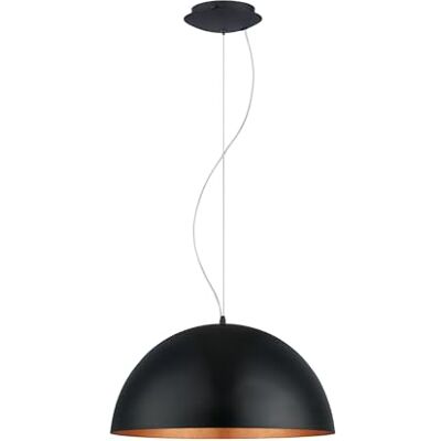 Eglo Závěsné svítidlo Gaetano 1, 1 plamenná závěsná lampa industriální, závěsné svítidlo z oceli v černé barvě, měď, lampa na jídelní stůl, lampa do obývacího pokoje závěsná s objímkou E27, Ø 53 cm Eglo Závěsné svítidlo Gaetano 1, 1 plamenná závěsná lampa industriální, závěsné svítidlo z oceli v černé barvě, měď, lampa na jídelní stůl, lampa do obývacího pokoje závěsná s objímkou E27, Ø 53 cm