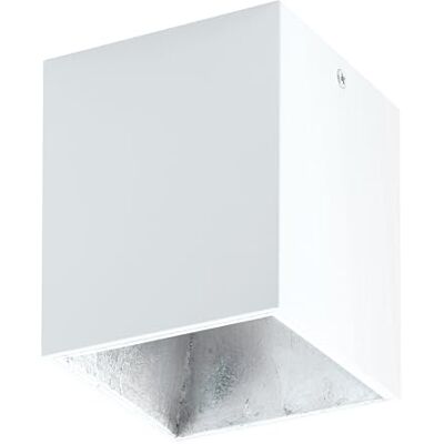 Eglo LED stropní svítidlo Polasso, 1 žárovka stropní lampa, materiál: hliník, plast, barva: bílá, stříbrná, délka: 10 x 10 cm Eglo LED stropní svítidlo Polasso, 1 žárovka stropní lampa, materiál: hliník, plast, barva: bílá, stříbrná, délka: 10 x 10 cm