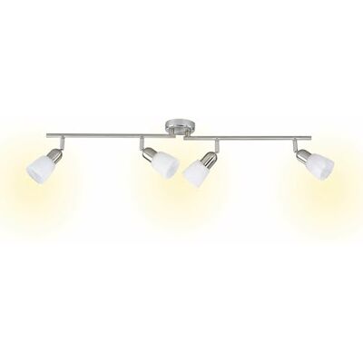 Brilliant Lampa Sofia Spotrohr 4flg železo/chrom/bílá 4x D45, E14, 40 W, vhodné pro žárovky do kapek (není součástí dodávky) Paže otočná/hlavy otočné Brilliant Lampa Sofia Spotrohr 4flg železo/chrom/bílá 4x D45, E14, 40 W, vhodné pro žárovky do kapek (není součástí dodávky) Paže otočná/hlavy otočné