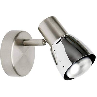 Brilliant Nástěnné bodové světlo železo chrom reflektor v moderním designu s objímkou E14 (světelný zdroj exkluzivní) vhodný pro LED nástěnné svítidlo vhodné do mnoha rohů Brilliant Nástěnné bodové světlo železo chrom reflektor v moderním designu s objímkou E14 (světelný zdroj exkluzivní) vhodný pro LED nástěnné svítidlo vhodné do mnoha rohů