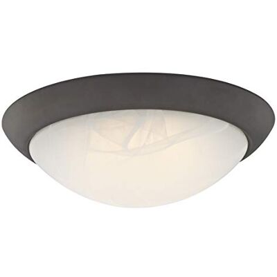 Westinghouse Lighting 28 cm Dimmbare LED-Deckenleuchte für den Innenbereich, Ausführung in geölter Bronze mit weißem Alabasterglas Westinghouse Lighting 28 cm Dimmbare LED-Deckenleuchte für den Innenbereich, Ausführung in geölter Bronze mit weißem Alabasterglas
