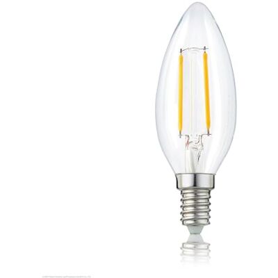 Hellum LED žárovka žárovka E14, 2,5 W teplá bílá LED žárovka s 250 lumenů LED filament, E14 Vintage LED světelný zdroj nahrazuje 25wattovou žárovku, C35 2700 kelvinů, teplá bílá čirá, 207101 Hellum LED žárovka žárovka E14, 2,5 W teplá bílá LED žárovka s 250 lumenů LED filament, E14 Vintage LED světelný zdroj nahrazuje 25wattovou žárovku, C35 2700 kelvinů, teplá bílá čirá, 207101