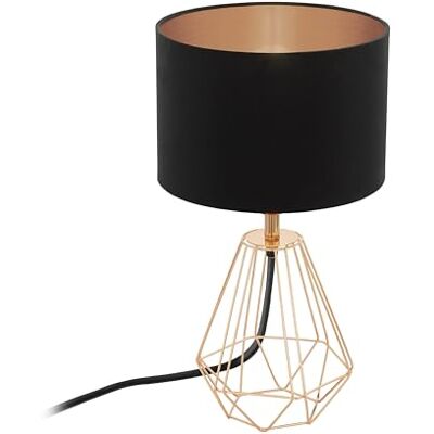 Eglo Stolní lampa , ocel, E14, měď, černá, 16,5 x 16,5 x 30,5 cm Eglo Stolní lampa , ocel, E14, měď, černá, 16,5 x 16,5 x 30,5 cm
