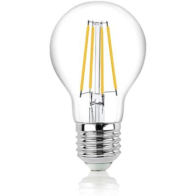 Hellum LED žárovka E27 stmívatelná, E27 7,3 W teplá bílá lampa s 806 lumeny LED Filament, Vintage LED žárovka nahrazuje 60W žárovku, 2700 Kelvin teplá bílá čirá, 206517 Hellum LED žárovka E27 stmívatelná, E27 7,3 W teplá bílá lampa s 806 lumeny LED Filament, Vintage LED žárovka nahrazuje 60W žárovku, 2700 Kelvin teplá bílá čirá, 206517