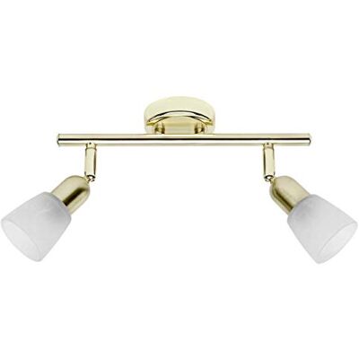 Brilliant Lampa Sofia Spotrohr 2flg mosaz/bílý alabaster 2x D45, E14, 40 W, vhodné pro žárovky kapky (není součástí dodávky) hlavy otočné Brilliant Lampa Sofia Spotrohr 2flg mosaz/bílý alabaster 2x D45, E14, 40 W, vhodné pro žárovky kapky (není součástí dodávky) hlavy otočné