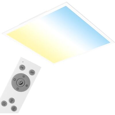 Briloner LED stropní svítidlo s dálkovým ovládáním, ploché, nastavitelné od teplé bílé po studenou bílou, lampa, stropní svítidlo, lampa do obývacího pokoje, LED panel, lampa do ložnice, 59,5 x 59,5 Briloner LED stropní svítidlo s dálkovým ovládáním, ploché, nastavitelné od teplé bílé po studenou bílou, lampa, stropní svítidlo, lampa do obývacího pokoje, LED panel, lampa do ložnice, 59,5 x 59,5