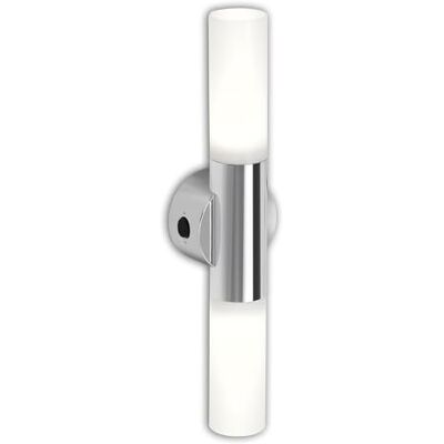 Briloner Nástěnné svítidlo, osvětlení zrcadla, koupelnové svítidlo, 2 x E14 max. 9 W, plast v chromovém provedení 2148-028 chrom, korpus: chromová barva, hlava lampy: bílá Briloner Nástěnné svítidlo, osvětlení zrcadla, koupelnové svítidlo, 2 x E14 max. 9 W, plast v chromovém provedení 2148-028 chrom, korpus: chromová barva, hlava lampy: bílá
