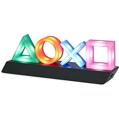 Paladone Playstation Z890845 PP4140PS Symbol tlačítek lampa s funkcí změny barev, vícebarevná 31 x 7 x 11 cm Paladone Playstation Z890845 PP4140PS Symbol tlačítek lampa s funkcí změny barev, vícebarevná 31 x 7 x 11 cm