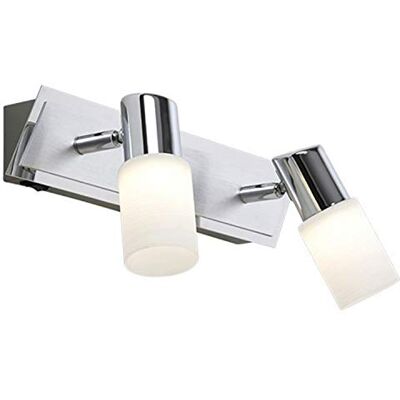 Trio-Leuchten Trio světla LED lišta hliník kartáčovaný/chrom, sklo bílé setřené, včetně 2x 5W LED, šířka: 36 cm 821470205 Trio-Leuchten Trio světla LED lišta hliník kartáčovaný/chrom, sklo bílé setřené, včetně 2x 5W LED, šířka: 36 cm 821470205