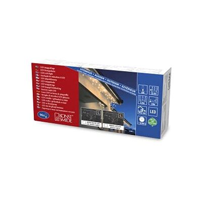 Konstsmide 2748-802 LED okapový lehký řetěz / pro venkovní použití (IP44) / 96 jantarově zbarvených diod / 24V vnější transformátor / bílý kabel Konstsmide 2748-802 LED okapový lehký řetěz / pro venkovní použití (IP44) / 96 jantarově zbarvených diod / 24V vnější transformátor / bílý kabel