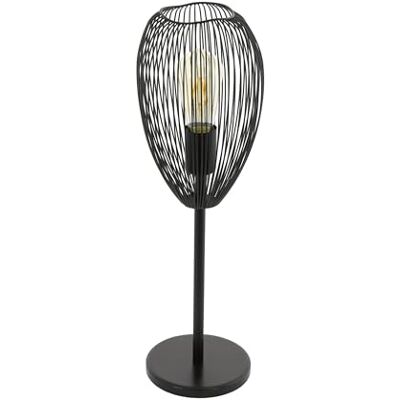 Eglo Stolní lampa Clevedon, 1 plamenná moderní stolní lampa, lampa na noční stolek z oceli, barva: černá, objímka: E27, vč. vypínače Eglo Stolní lampa Clevedon, 1 plamenná moderní stolní lampa, lampa na noční stolek z oceli, barva: černá, objímka: E27, vč. vypínače