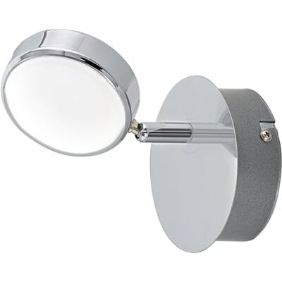 Eglo LED nástěnná lampa Salto, nástěnné svítidlo, nástěnné svítidlo z kovu a plastu, lampa do obývacího pokoje v chromu, LED lampa do chodby teplá bílá Eglo LED nástěnná lampa Salto, nástěnné svítidlo, nástěnné svítidlo z kovu a plastu, lampa do obývacího pokoje v chromu, LED lampa do chodby teplá bílá