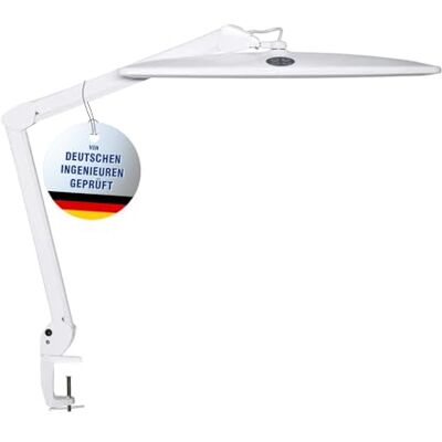 MAUL LED pracovní svítidlo work stmívatelné integrované LED díly zapnutí samostatně LED lampa se svorkou 6500 K a 2248 lm lampa s denním světlem pro kancelář, modelářství, dílnu bílá MAUL LED pracovní svítidlo work stmívatelné integrované LED díly zapnutí samostatně LED lampa se svorkou 6500 K a 2248 lm lampa s denním světlem pro kancelář, modelářství, dílnu bílá