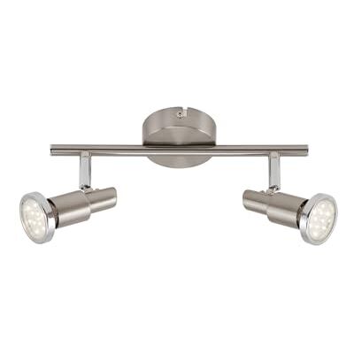 Briloner Svítidla LED stropní svítidlo, 2 otočné a otočné LED bodové světlo, stropní lampa, kov, zářič vč. osvětlovacího prostředku à 3 W, délka: 27. 5 cm 2991-022B nikl (matný) Briloner Svítidla LED stropní svítidlo, 2 otočné a otočné LED bodové světlo, stropní lampa, kov, zářič vč. osvětlovacího prostředku à 3 W, délka: 27. 5 cm 2991-022B nikl (matný)
