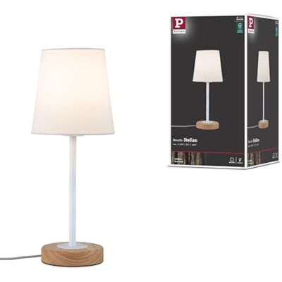 Paulmann 79636 Neordic Stolní lampa Stellan max. 1x20W stolní lampa pro E27 lampy Lampa na noční stolek bílá/dřevo 230 V látka/kov/dřevo bez žárovky Paulmann 79636 Neordic Stolní lampa Stellan max. 1x20W stolní lampa pro E27 lampy Lampa na noční stolek bílá/dřevo 230 V látka/kov/dřevo bez žárovky