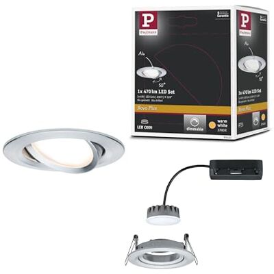 Paulmann Premium EBL Set Coin Slim stmívatelná kulatá otočná LED 1 x 6,8 W 2700K 230 V 51 mm hliník ged./hliník Paulmann Premium EBL Set Coin Slim stmívatelná kulatá otočná LED 1 x 6,8 W 2700K 230 V 51 mm hliník ged./hliník