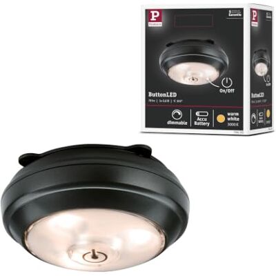 Paulmann 70639 LED Nábytkové svítidlo Button vč. 1 x 0,6 W stmívatelné osvětlení skříně antracitové světlo do skříně plast kuchyňská lampa 3000 K Funktionale Schrankleuchte, dimmbar, mit Klettpads zur Montage ohne Bohren, Farbtemperatur 3000K, Batterieb Paulmann 70639 LED Nábytkové svítidlo Button vč. 1 x 0,6 W stmívatelné osvětlení skříně antracitové světlo do skříně plast kuchyňská lampa 3000 K Funktionale Schrankleuchte, dimmbar, mit Klettpads zur Montage ohne Bohren, Farbtemperatur 3000K, Batterieb