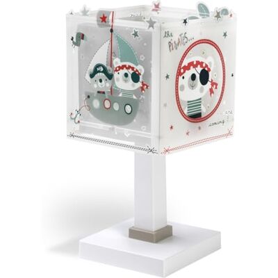 Dalber Dětská stolní lampa lampa na noční stolek Piráti The Pirates Zvířata, šedá, 14 x 14 x 29 cm Dalber Dětská stolní lampa lampa na noční stolek Piráti The Pirates Zvířata, šedá, 14 x 14 x 29 cm