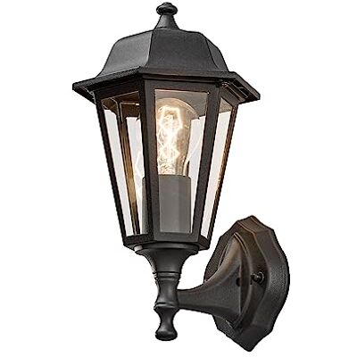 Konstsmide Nástěnné svítidlo B: 21 cm H: 23 cm V: 33 cm, 1 x 75 W, IP23 lakovaný hliník, černé 7094-750 Konstsmide Nástěnné svítidlo B: 21 cm H: 23 cm V: 33 cm, 1 x 75 W, IP23 lakovaný hliník, černé 7094-750