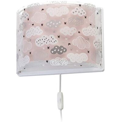 Dalber dětská nástěnná lampa dětský pokoj, dětská lampa nástěnné svítidlo Clouds růžová lampa do dětského pokoje, 41418S, E27 Dalber dětská nástěnná lampa dětský pokoj, dětská lampa nástěnné svítidlo Clouds růžová lampa do dětského pokoje, 41418S, E27