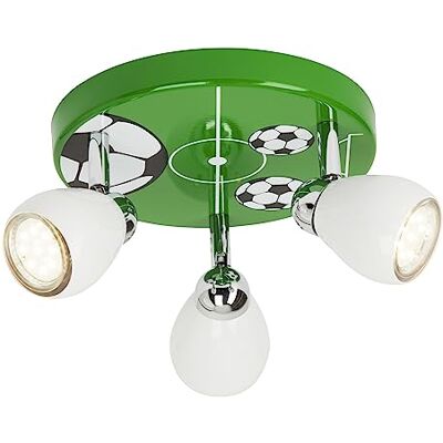 Brilliant Lampa Soccer LED Spotrondell 3 flg bílá/zelená-černá-bílá 3 x LED-PAR51, GU10, 3W LED reflektorové žárovky včetně, (250 lm, 3000 K) hlavy otočné Brilliant Lampa Soccer LED Spotrondell 3 flg bílá/zelená-černá-bílá 3 x LED-PAR51, GU10, 3W LED reflektorové žárovky včetně, (250 lm, 3000 K) hlavy otočné