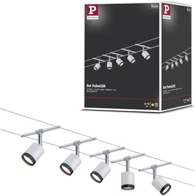 Paulmann 3981 Wire System TubeLED 5x4W bílá/chrom matný 230/12 V lanové světlo světlo lanová lampa stropní bele Paulmann 3981 Wire System TubeLED 5x4W bílá/chrom matný 230/12 V lanové světlo světlo lanová lampa stropní bele