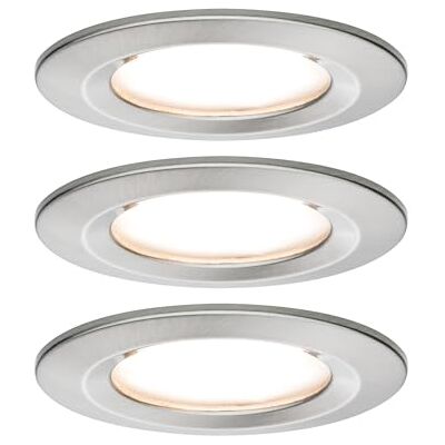 Paulmann 93873 Nova Plus LED vestavné svítidlo vč. Coin Basisset pevné IP44 kulaté 78 mm 3 x 6 W 230 V stmívatelné 2700K železo kartáčované bodové světlo Paulmann 93873 Nova Plus LED vestavné svítidlo vč. Coin Basisset pevné IP44 kulaté 78 mm 3 x 6 W 230 V stmívatelné 2700K železo kartáčované bodové světlo