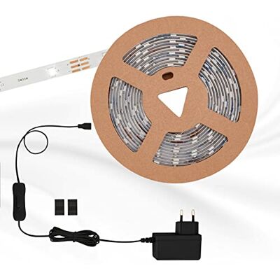 Briloner LED pásek 3 m s dálkovým ovládáním, teplé bílé světlo, lze zkrátit, LED pásek, lišta, dekorace pokoje, herní dekorace, pásek, světelná lišta, světelný pásek, osvětlení, 300 x 0,8 cm, bílý Briloner LED pásek 3 m s dálkovým ovládáním, teplé bílé světlo, lze zkrátit, LED pásek, lišta, dekorace pokoje, herní dekorace, pásek, světelná lišta, světelný pásek, osvětlení, 300 x 0,8 cm, bílý