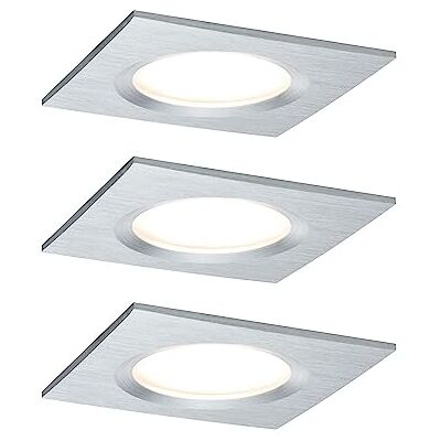 Paulmann 93895 Nova Plus LED vestavné svítidlo vč. Coin základní sada tuhá IP44 hranatá 78 x 78 mm 3 x 6 W 230 V stmívatelná 2700K hliník otočená bodová bodová světla Paulmann 93895 Nova Plus LED vestavné svítidlo vč. Coin základní sada tuhá IP44 hranatá 78 x 78 mm 3 x 6 W 230 V stmívatelná 2700K hliník otočená bodová bodová světla