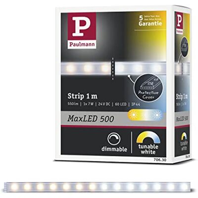 Paulmann MaxLED Tunable White Strip potažený 1 m 7 W s ovládáním bílého světla Paulmann MaxLED Tunable White Strip potažený 1 m 7 W s ovládáním bílého světla