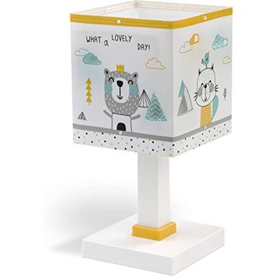 Dalber Dětská stolní lampa lampa na noční stolek děti Hello Little zvířata medvědi, plast, 14 x 14 x 29 cm Dalber Dětská stolní lampa lampa na noční stolek děti Hello Little zvířata medvědi, plast, 14 x 14 x 29 cm