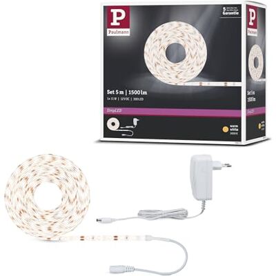Paulmann 78972 SimpLED Strip Set 5 m LED pásek 17 W světelný pásek 3. 000 K světelný pásek potažený bílý Paulmann 78972 SimpLED Strip Set 5 m LED pásek 17 W světelný pásek 3. 000 K světelný pásek potažený bílý