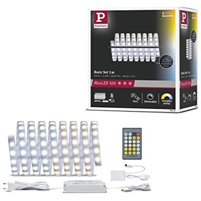 Paulmann MaxLED Tunable White základní sada s povrchovou úpravou 3 m 20 W s ovládáním bílého světla Paulmann MaxLED Tunable White základní sada s povrchovou úpravou 3 m 20 W s ovládáním bílého světla