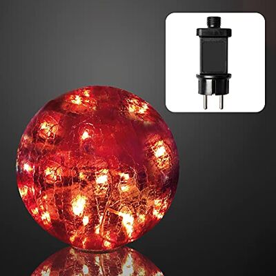 Hellum LED dekorace skleněná koule vzhled praskliny červená Ø 25 cm 24 LED červená Outdoor přívodní kabel 5 m, 59 lm, transparentní vnější transformátor Hellum LED dekorace skleněná koule vzhled praskliny červená Ø 25 cm 24 LED červená Outdoor přívodní kabel 5 m, 59 lm, transparentní vnější transformátor