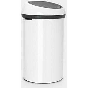 Brabantia 108686 Odpadkový koš Touch Bin 60 l s víkem v bílé/šedé, plast, bílý, 58 x 28 x 28 cm Brabantia 108686 Odpadkový koš Touch Bin 60 l s víkem v bílé/šedé, plast, bílý, 58 x 28 x 28 cm