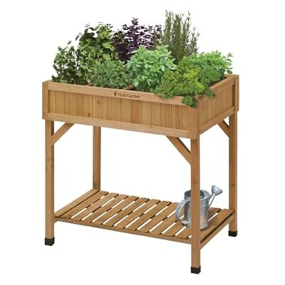 VegTrug ® Bylinková zahrádka vysoký záhon prostorově úsporný truhlík na květiny na balkon, terasu a zahradu vč. 8 tašek na rostliny bylinkový záhon objem 55 l přírodní 78 x 58 x 80 cm VegTrug ® Bylinková zahrádka vysoký záhon prostorově úsporný truhlík na květiny na balkon, terasu a zahradu vč. 8 tašek na rostliny bylinkový záhon objem 55 l přírodní 78 x 58 x 80 cm