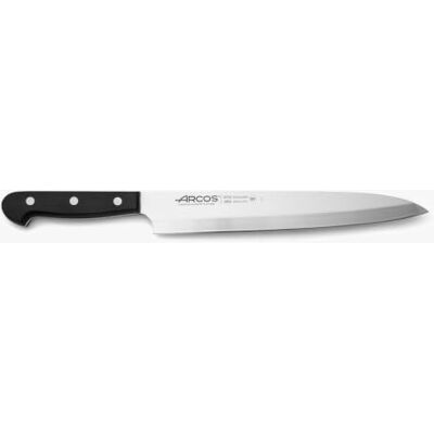 Arcos 289904 série Universal – nůž Yanagiba asijský nůž – čepel Nitrum ušlechtilá ocel 240 mm – ruční rukojeť polyoxymetylen (POM) barva černá Arcos 289904 série Universal – nůž Yanagiba asijský nůž – čepel Nitrum ušlechtilá ocel 240 mm – ruční rukojeť polyoxymetylen (POM) barva černá