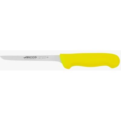 Arcos Vykosťovací nůž s nitrum čepelí z ušlechtilé oceli 16 cm profesionální nůž na vykosťování masa ergonomická rukojeť z polypropylenu, žlutá, řada 2900 Arcos Vykosťovací nůž s nitrum čepelí z ušlechtilé oceli 16 cm profesionální nůž na vykosťování masa ergonomická rukojeť z polypropylenu, žlutá, řada 2900