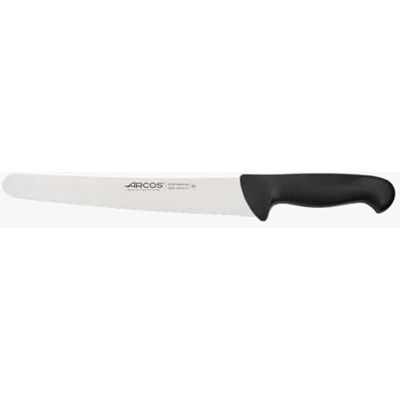 Arcos Konditormesser aus Nitrum Edelstahl mit 250 mm Klinge Ergonomischer Griff aus Polypropylen, Ideal zum Schneiden und Portionieren von Tortenböden Schwarz, Serie 2900 Arcos Konditormesser aus Nitrum Edelstahl mit 250 mm Klinge Ergonomischer Griff aus Polypropylen, Ideal zum Schneiden und Portionieren von Tortenböden Schwarz, Serie 2900