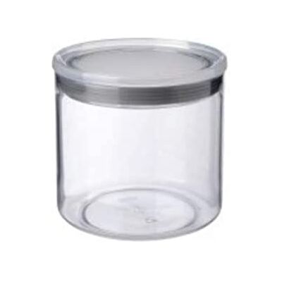 TATAY Dózy na potraviny s víkem 1 l transparentní dóza na potraviny silikonové těsnění stohovatelné plast bez BPA vhodné do myčky 12,5 x 12,5 x 12,5 cm, šedé TATAY Dózy na potraviny s víkem 1 l transparentní dóza na potraviny silikonové těsnění stohovatelné plast bez BPA vhodné do myčky 12,5 x 12,5 x 12,5 cm, šedé