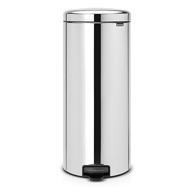 Brabantia Nášlapný koš s vnitřním kbelíkem z kovu, plastový kov, lesklá ocel, 30 l Brabantia Nášlapný koš s vnitřním kbelíkem z kovu, plastový kov, lesklá ocel, 30 l