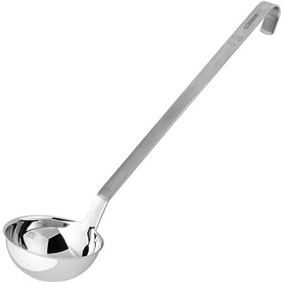 FMprofessional XL naběračka 43 cm, kuchyňská pomůcka z ušlechtilé oceli, dlouhá životnost a elegantní naběračka na polévku (barva: stříbrná) Množství: 1 kus FMprofessional XL naběračka 43 cm, kuchyňská pomůcka z ušlechtilé oceli, dlouhá životnost a elegantní naběračka na polévku (barva: stříbrná) Množství: 1 kus