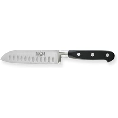 RICHARDSON SHEFFIELD V SABATIER Santoku nůž, 12,5 cm dlouhá čepel, tvrzená čepel, nerezová, extrémně ostrý, profesionální nůž, šéfkuchařský nůž, univerzální nůž, s kulovým brusem, stříbrný/černý RICHARDSON SHEFFIELD V SABATIER Santoku nůž, 12,5 cm dlouhá čepel, tvrzená čepel, nerezová, extrémně ostrý, profesionální nůž, šéfkuchařský nůž, univerzální nůž, s kulovým brusem, stříbrný/černý